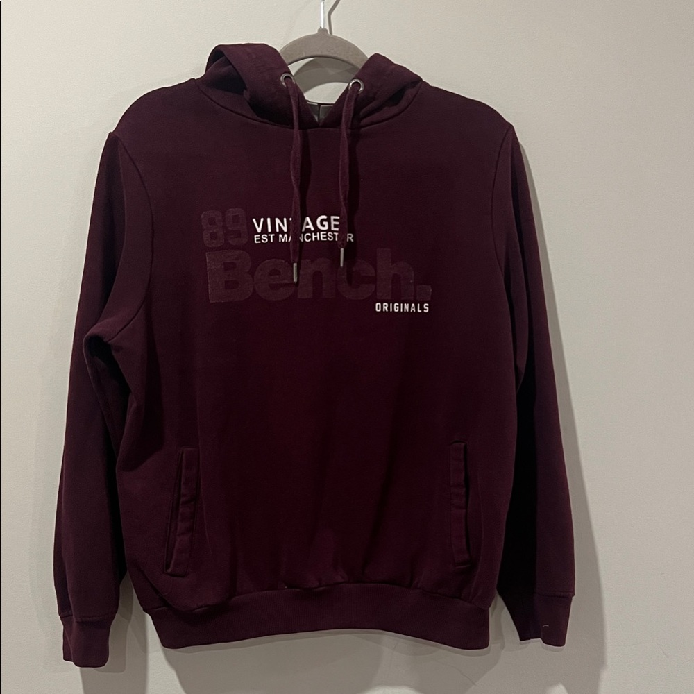 Bench Men's Vintage Burgundy Hoodie